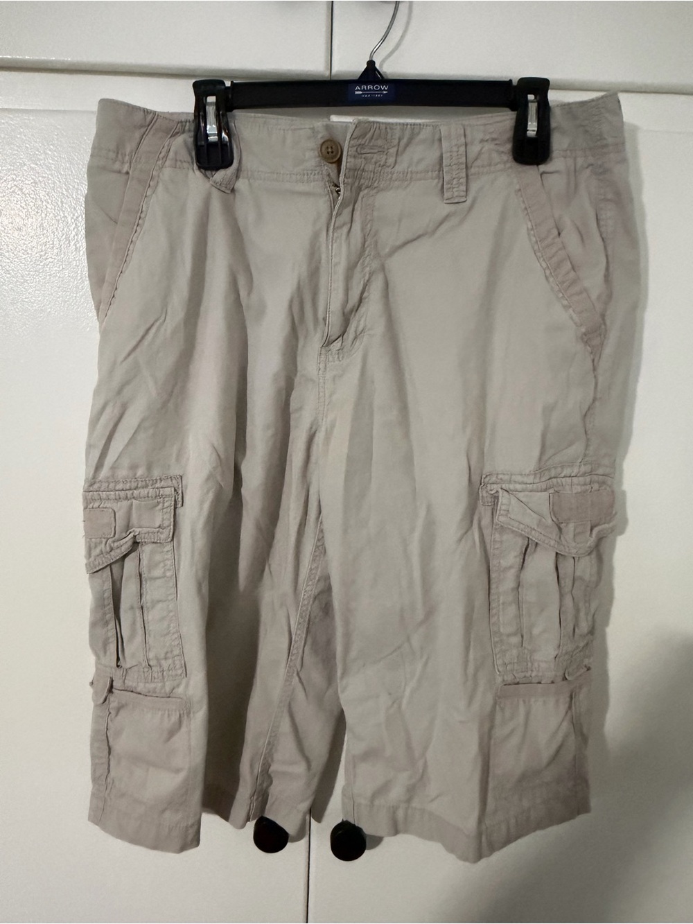 Men's Beige Cargo Shorts